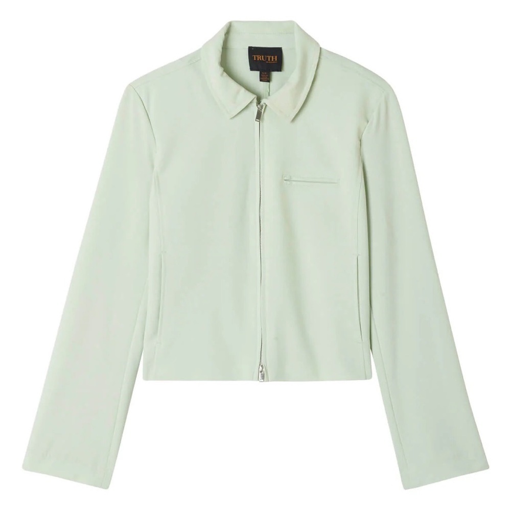 TRUTH by republic - Modern Woven Zip Jacket light sage